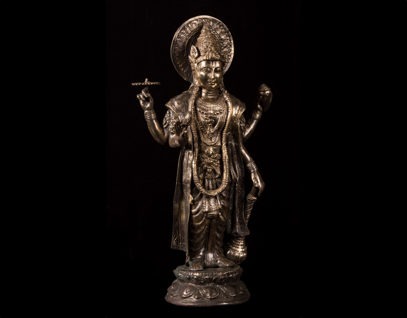 Бронзовая статуэтка Вишну, 33 см. фото VipKeris