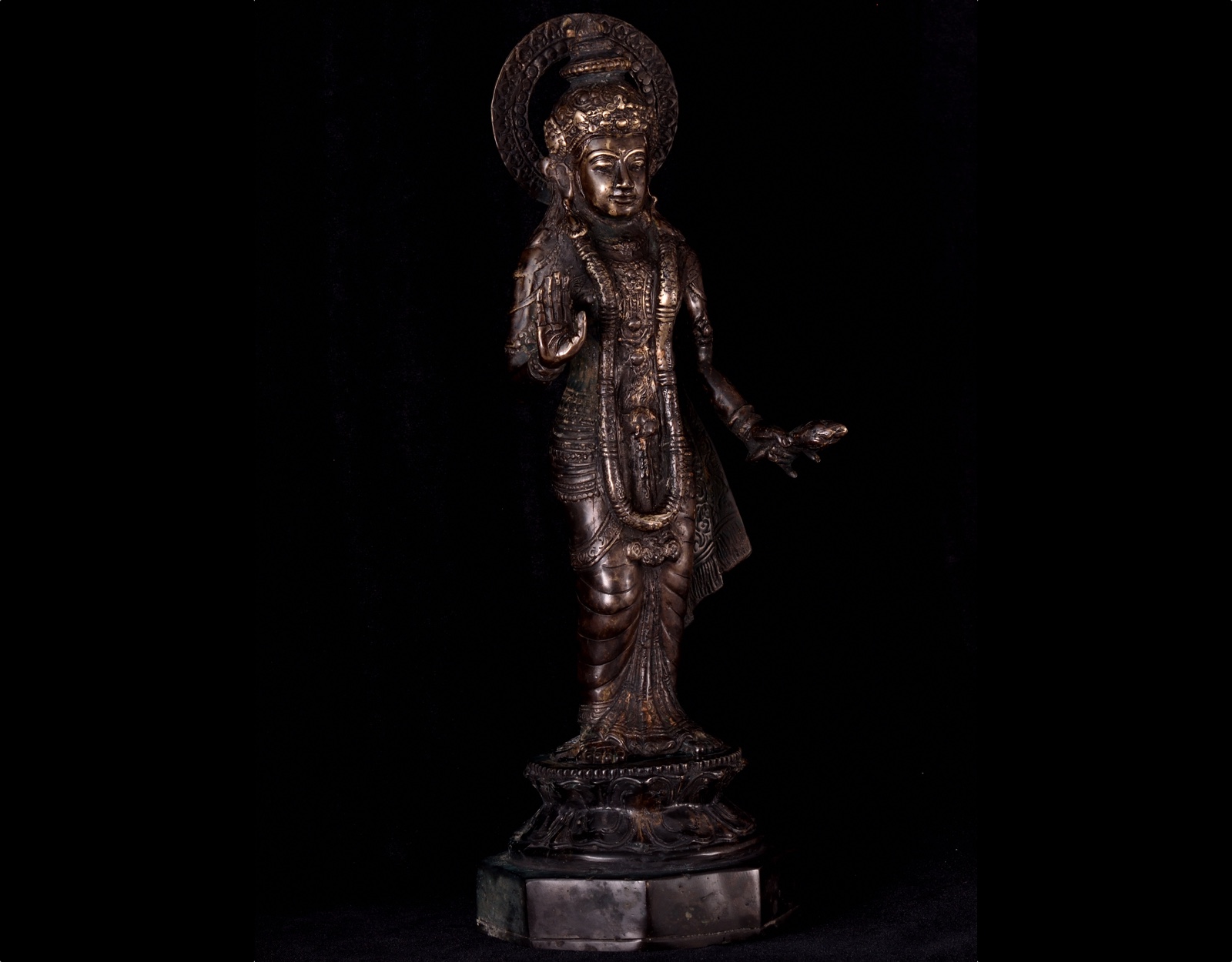 Бронзовая статуэтка Кришна 34 cm фото VipKeris