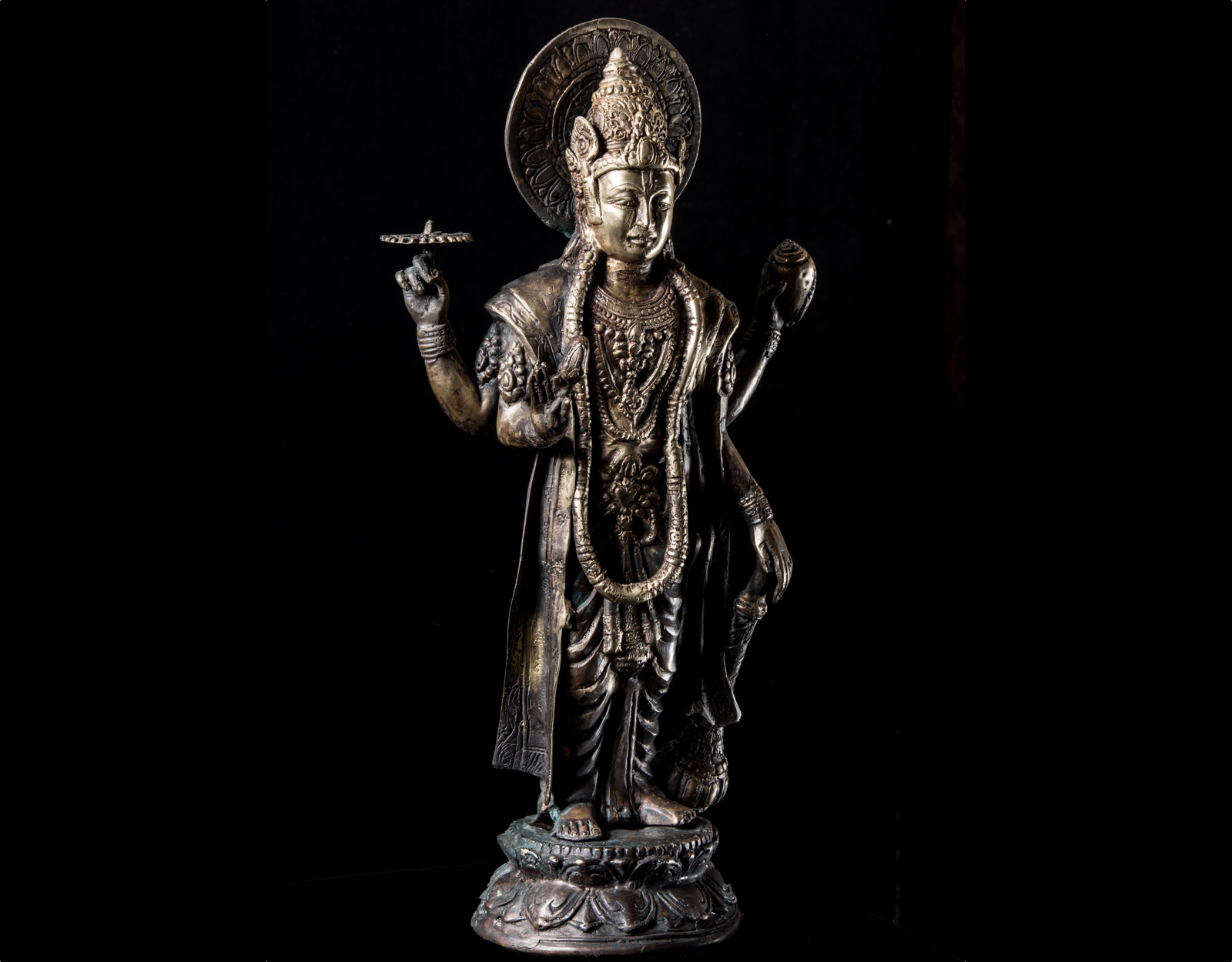 Бронзовая статуэтка Вишну, 33 см. фото VipKeris