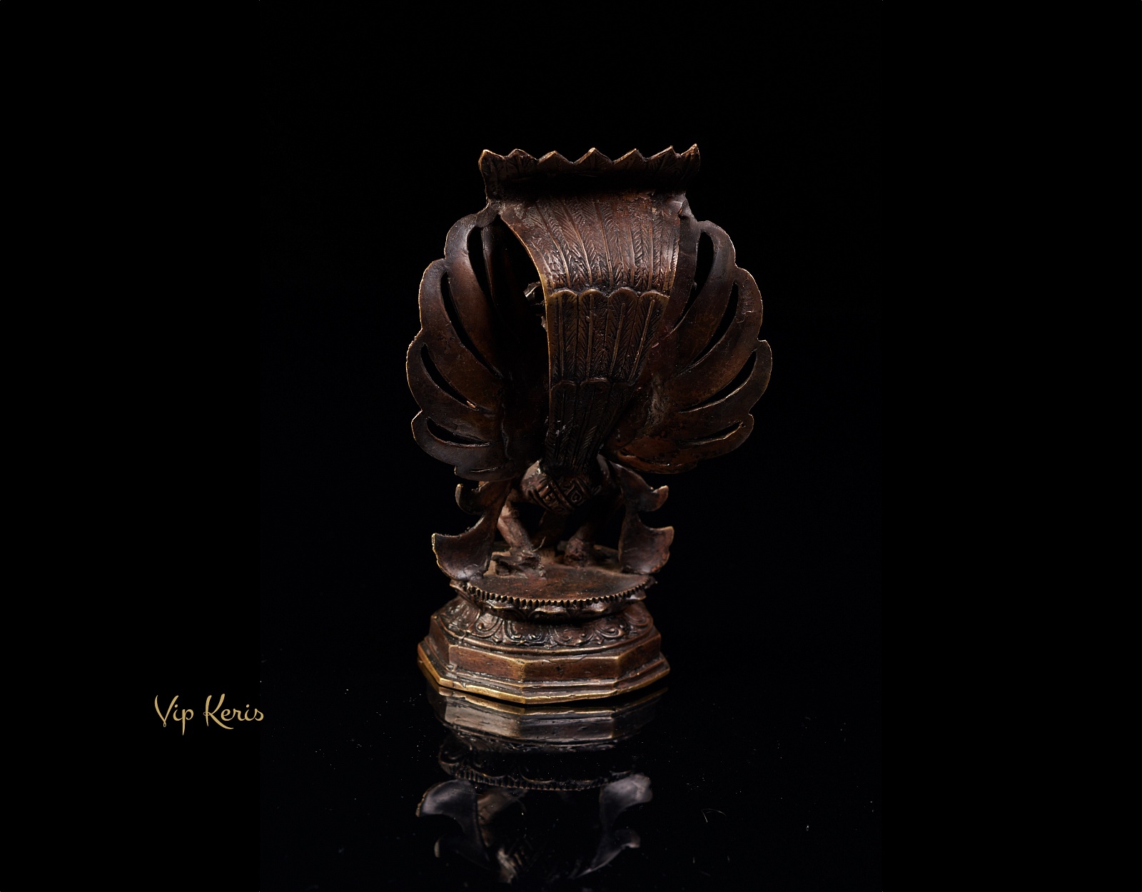 Старинная статуя Вишну на птице Гаруда, 20см фото VipKeris