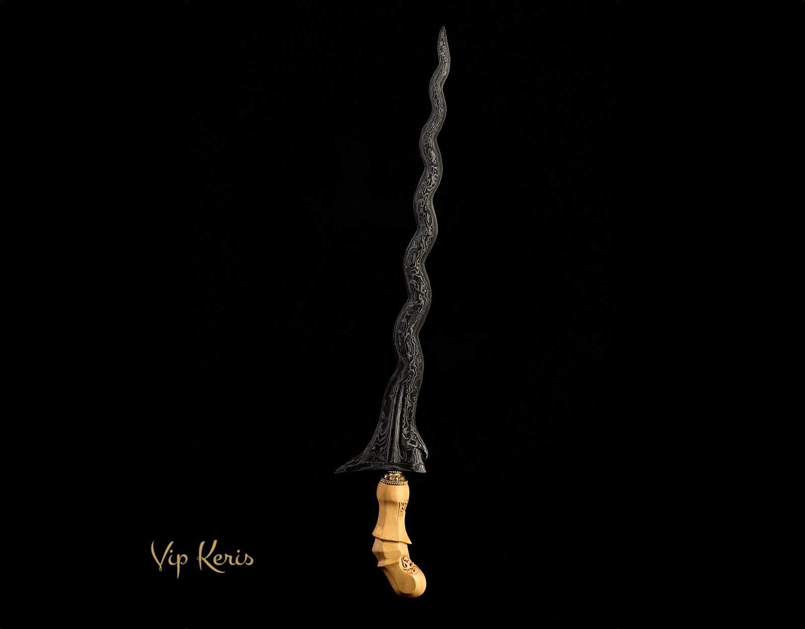 Пламевидный кинжал Крис Sengkelat Luk13, 3/15Ба фото VipKeris