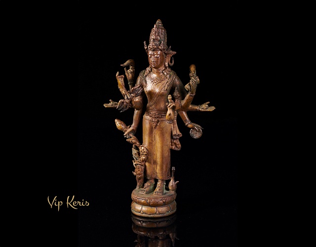 Алтарная бронзовая статуя Шивы, 24 см  фото VipKeris