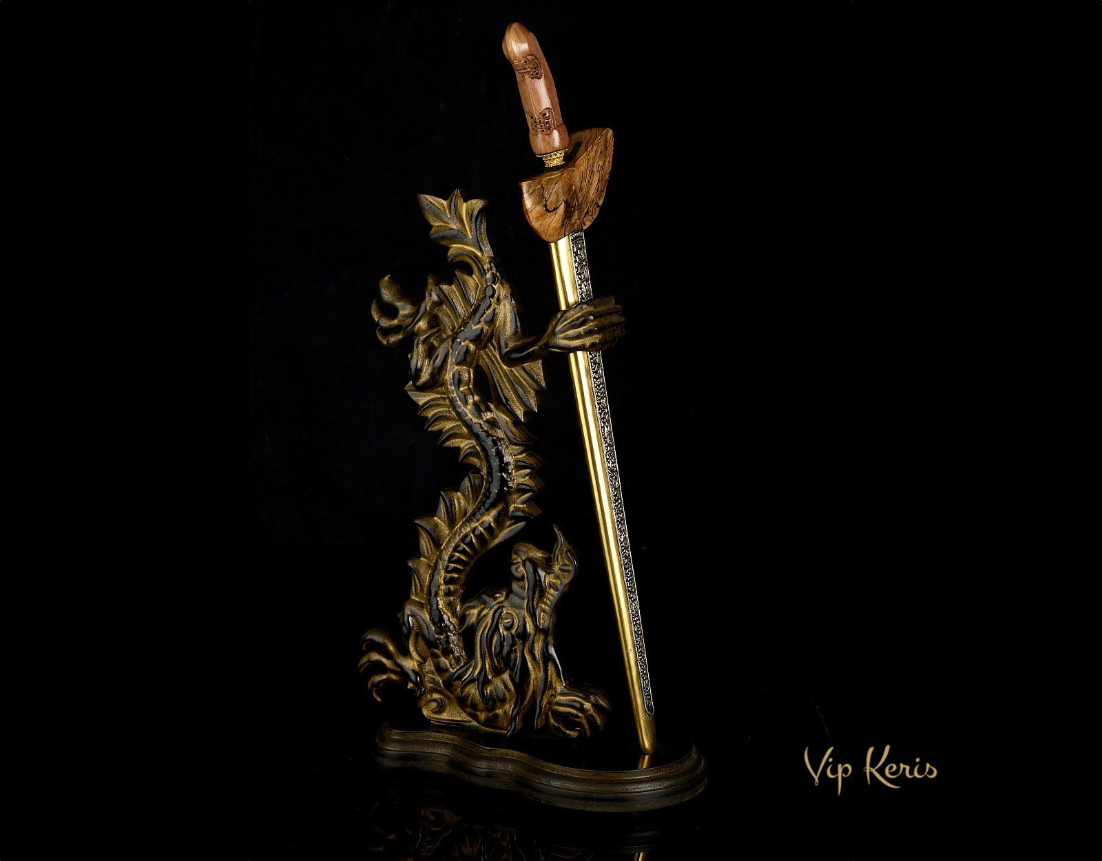 Индонезийский кинжал Крис Sengkelat — 10 аркан, «Клинок Колеса Судьбы» фото VipKeris