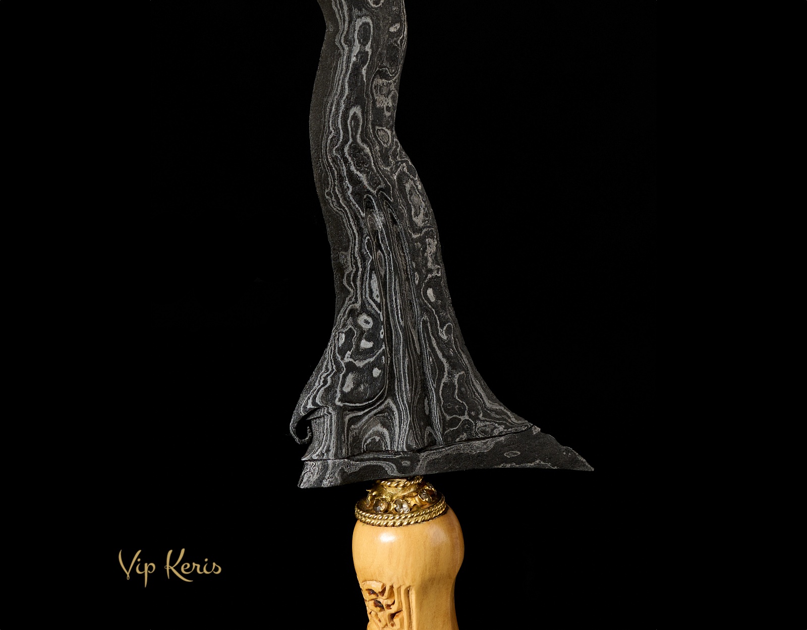 Пламевидный кинжал Крис Sengkelat Luk13, 3/15Ба фото VipKeris