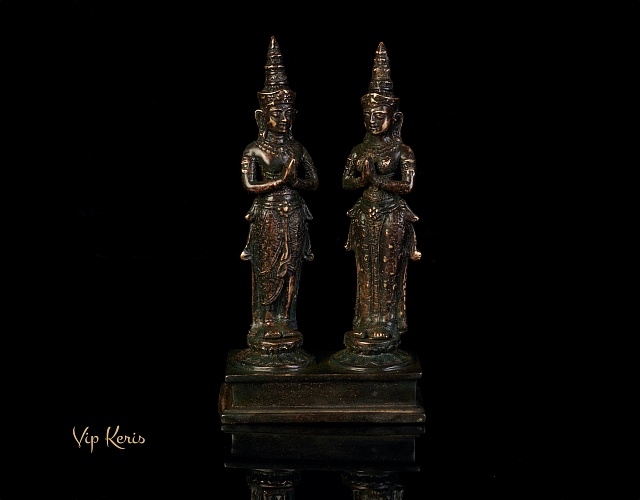 Старинная ритуальная статуя Мужчина и Женщина, 21см фото VipKeris