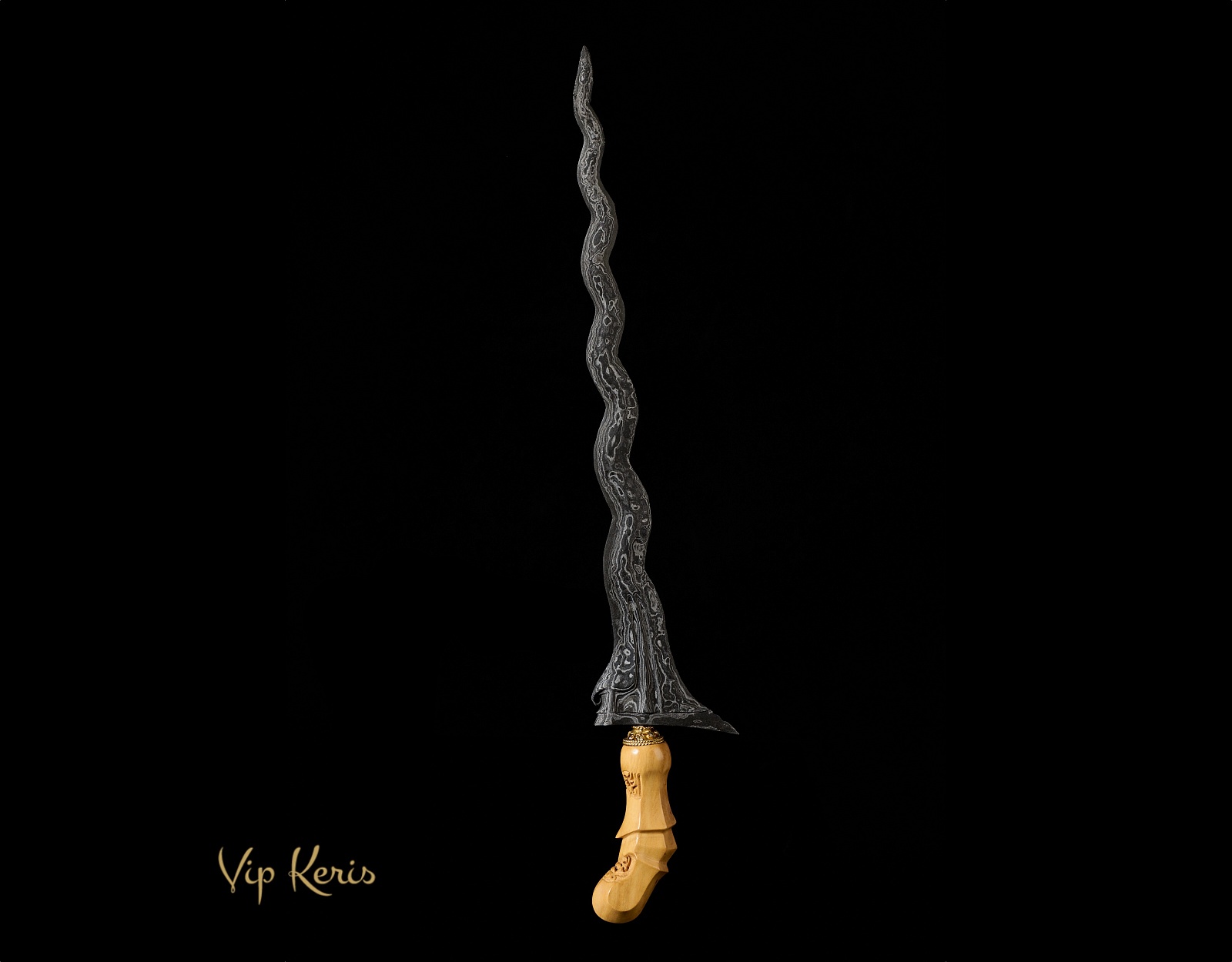 Пламевидный кинжал Крис Sengkelat Luk13, 3/15Ба фото VipKeris