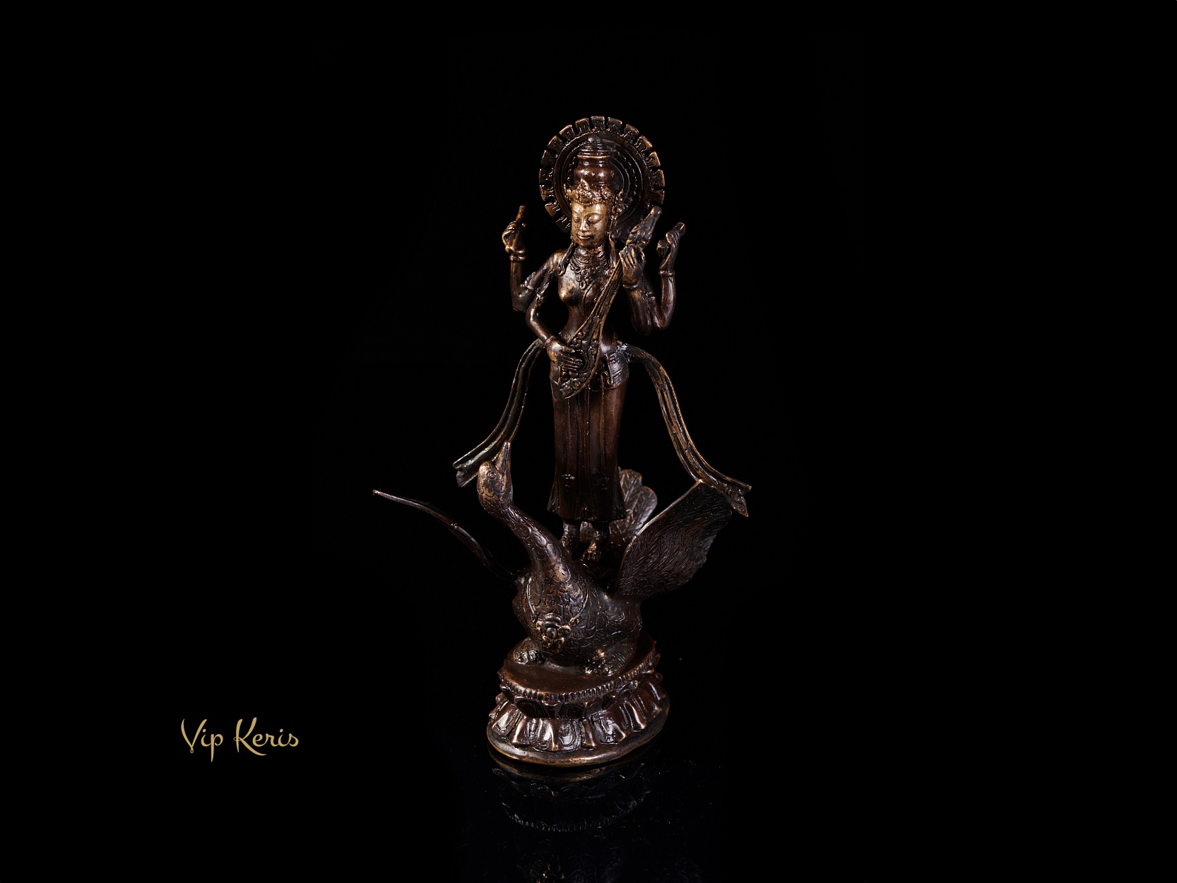 Старинная статуя Сарасвати, 21 см фото VipKeris
