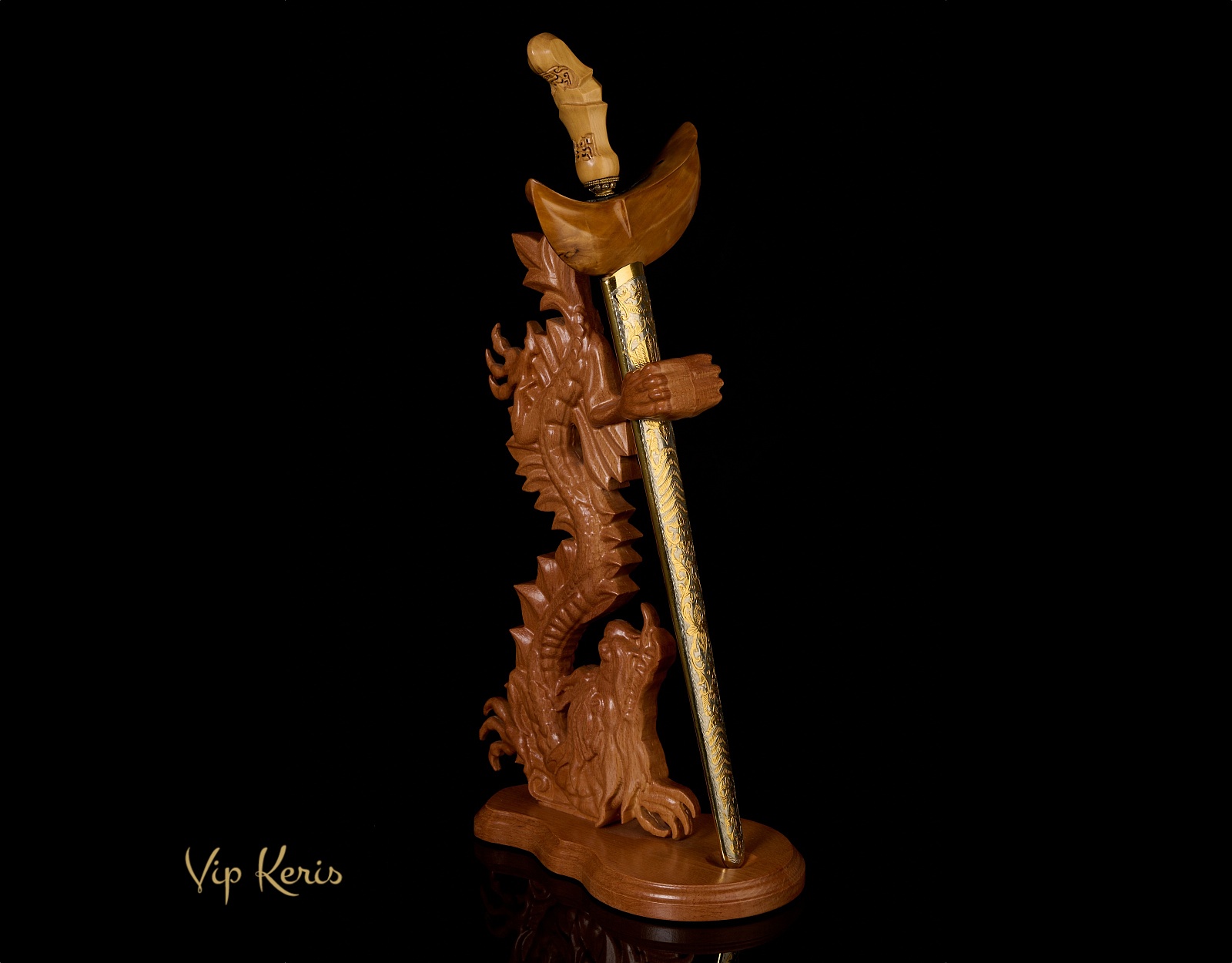 Пламевидный кинжал Крис Sengkelat Luk13, 3/15Ба фото VipKeris