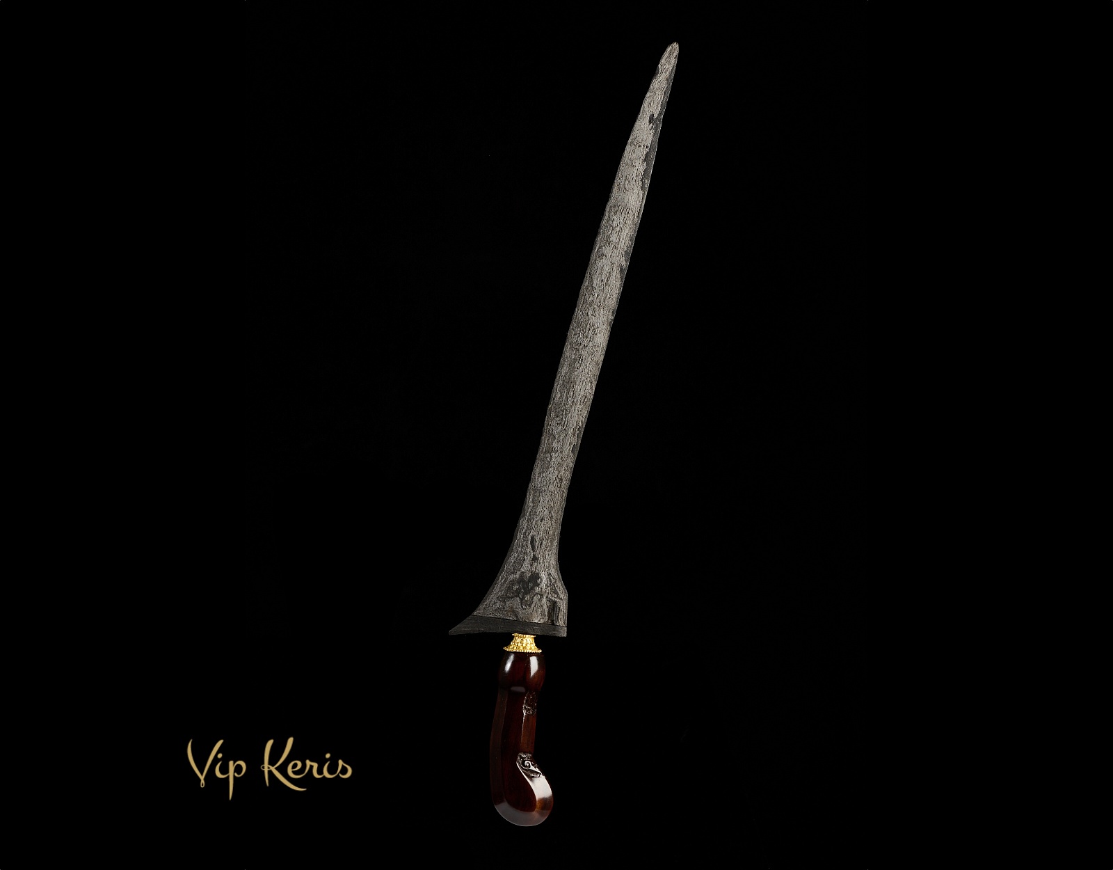 Прямой индонезийский кинжал Крис Tilam Upih, метеоритный, 6Ба фото VipKeris
