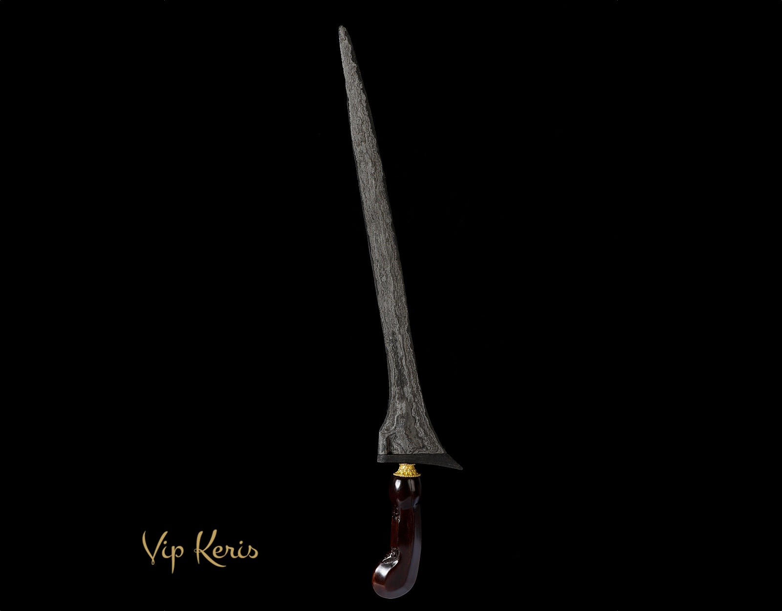 Прямой индонезийский кинжал Крис Tilam Upih, метеоритный, 6Ба фото VipKeris