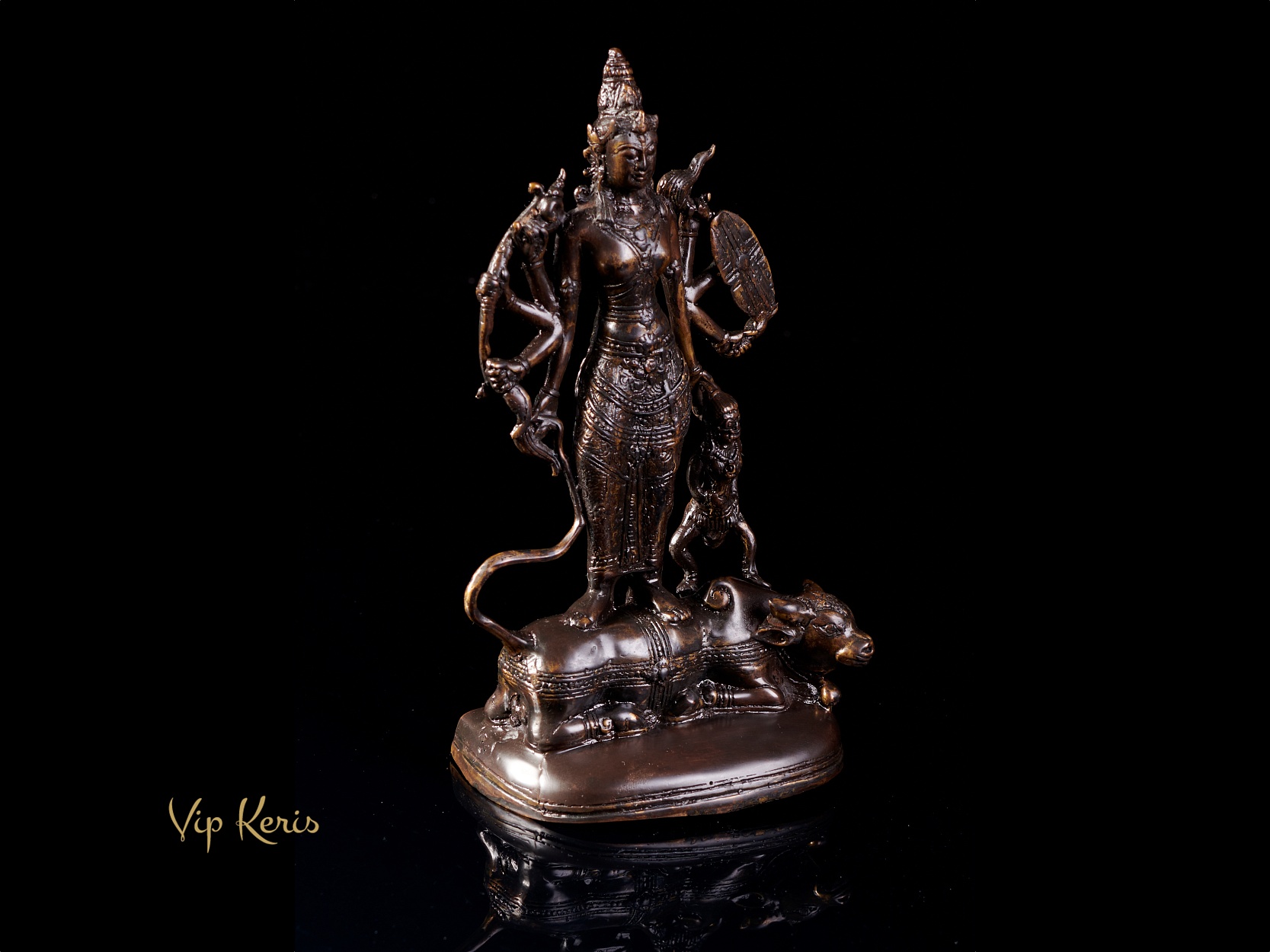 Старинная алтарная статуя Дурга, 20см фото VipKeris