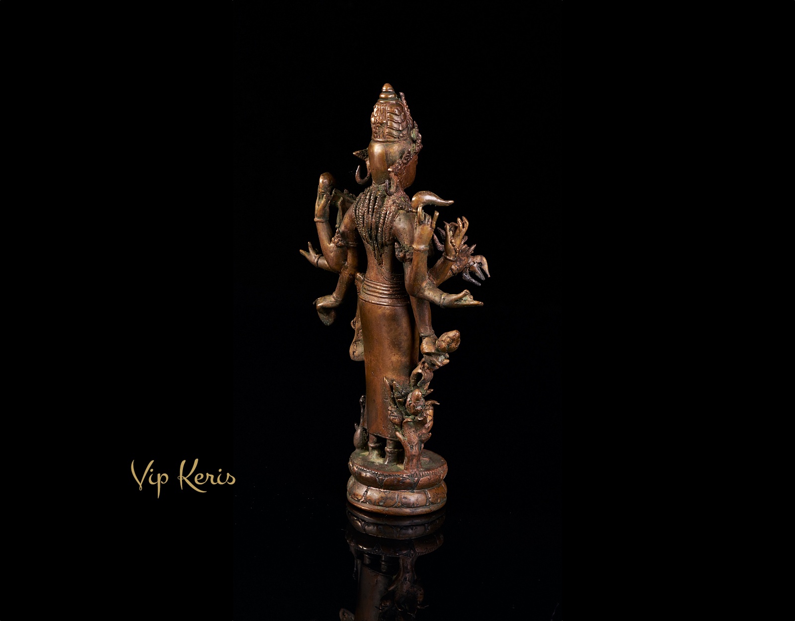 Алтарная бронзовая статуя Шивы, 24 см  фото VipKeris