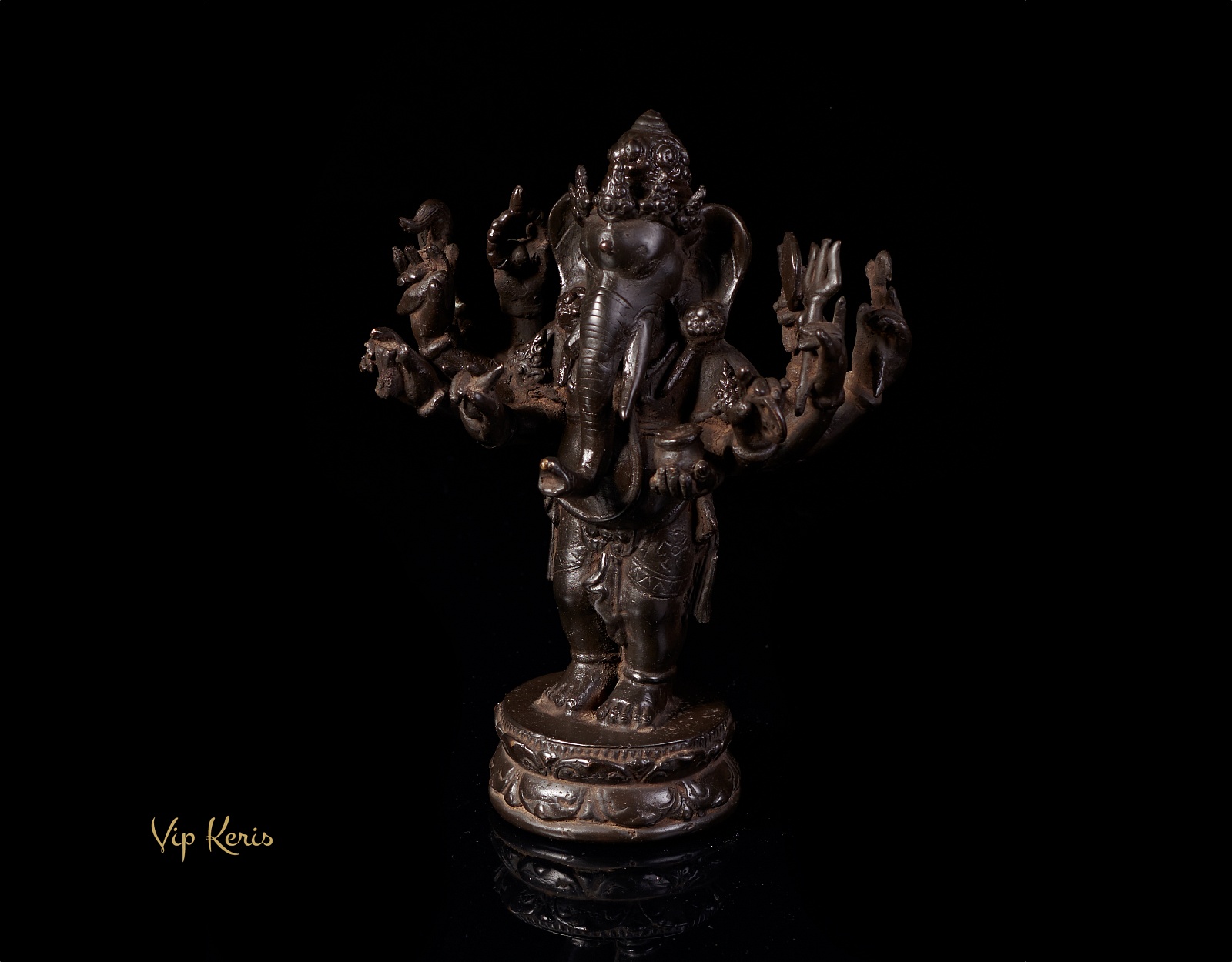 Восьмирукий Ганеша, алтарная статуя 20см фото VipKeris