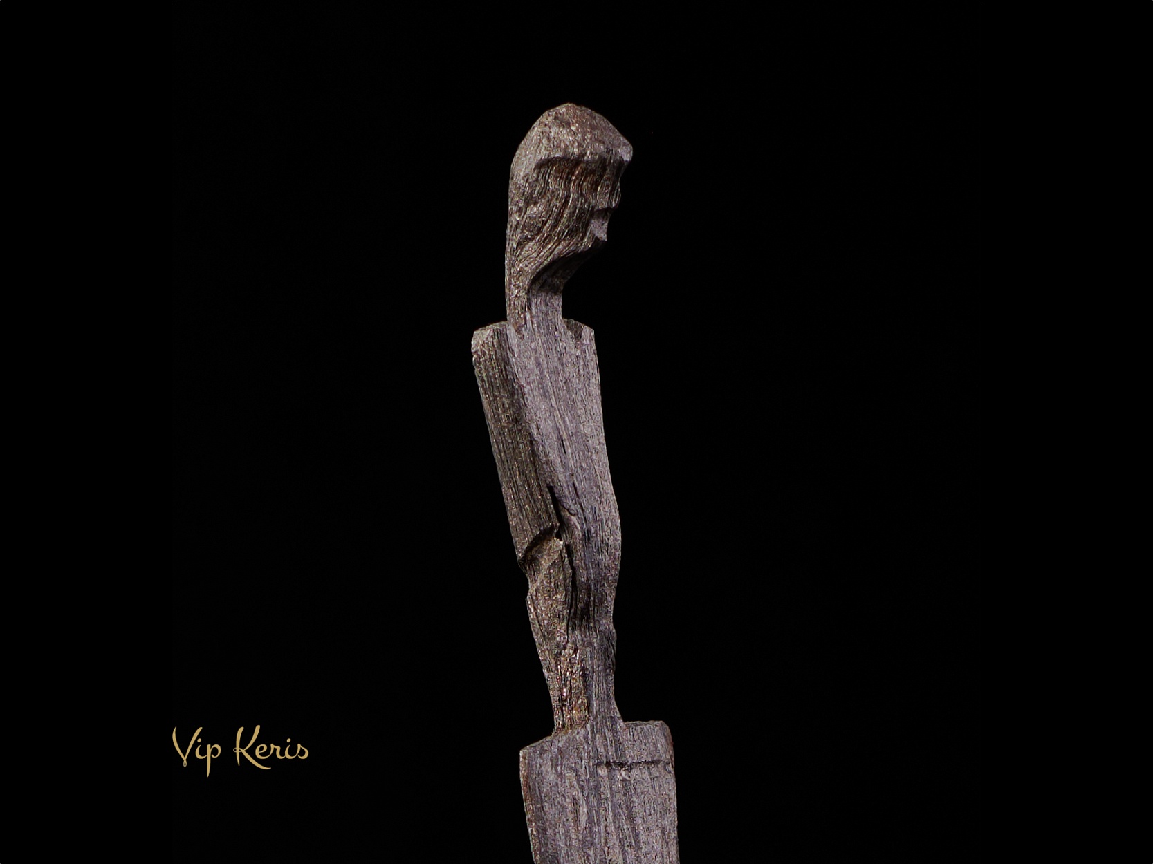 Старинный прямой Крис Sajen Phutut, Огонь. фото VipKeris