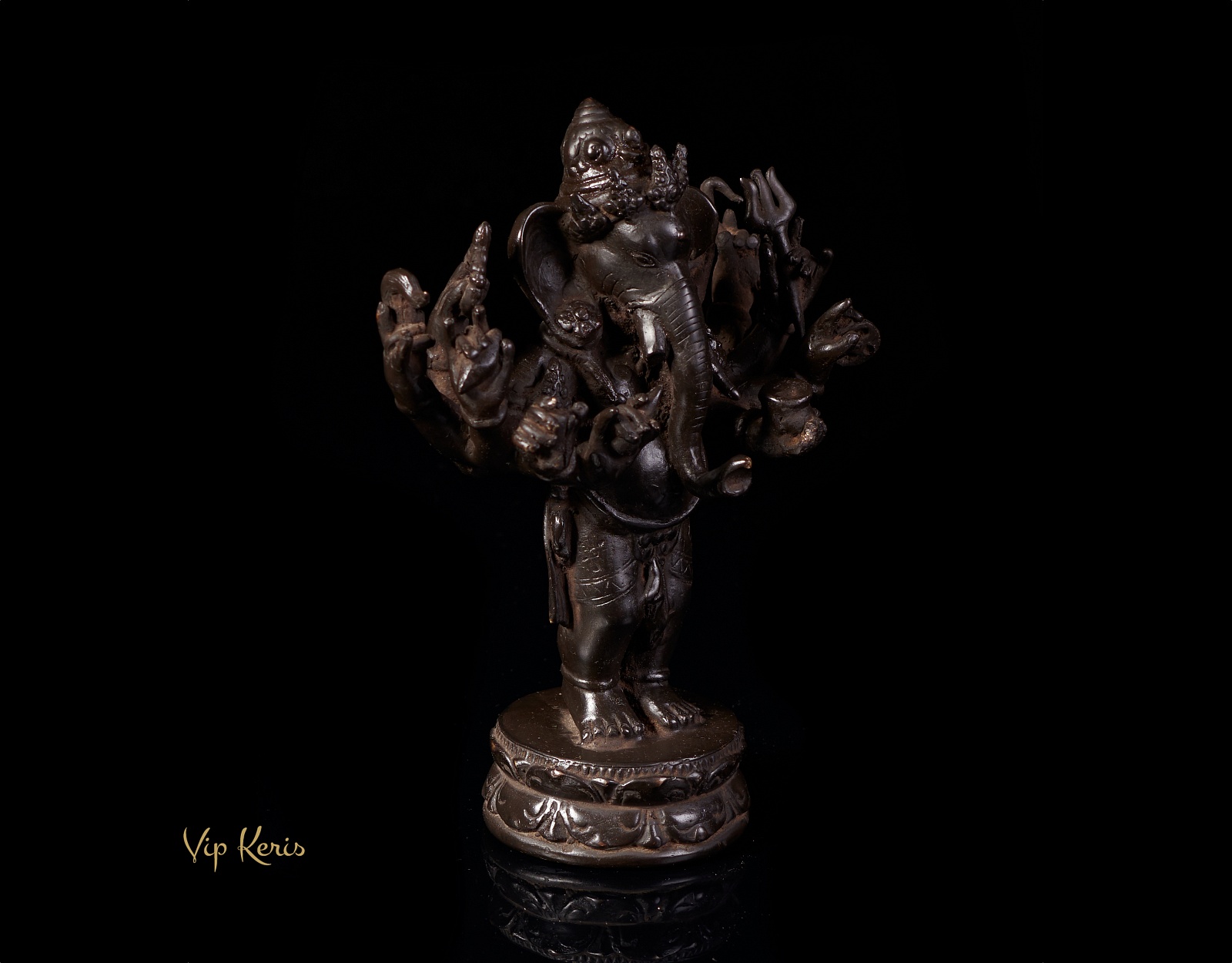 Восьмирукий Ганеша, алтарная статуя 20см фото VipKeris