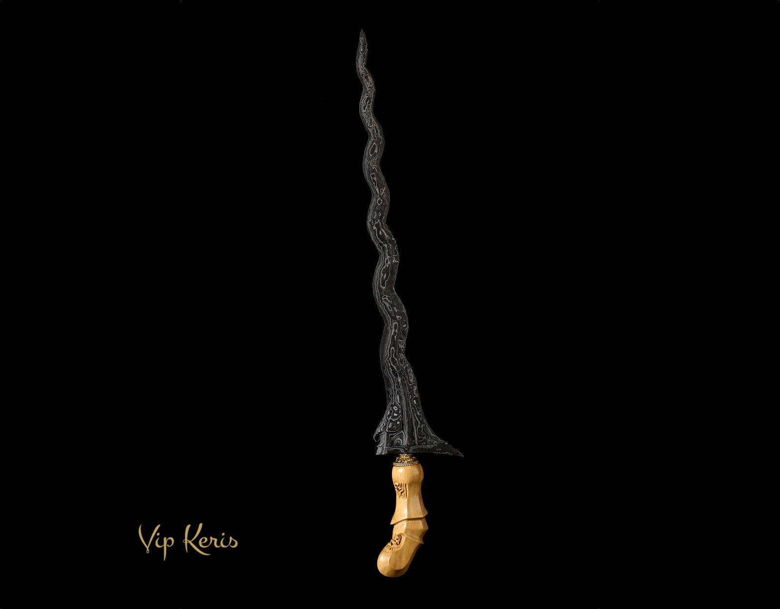 Пламевидный кинжал Крис Sengkelat Luk13, 3/15Ба фото VipKeris