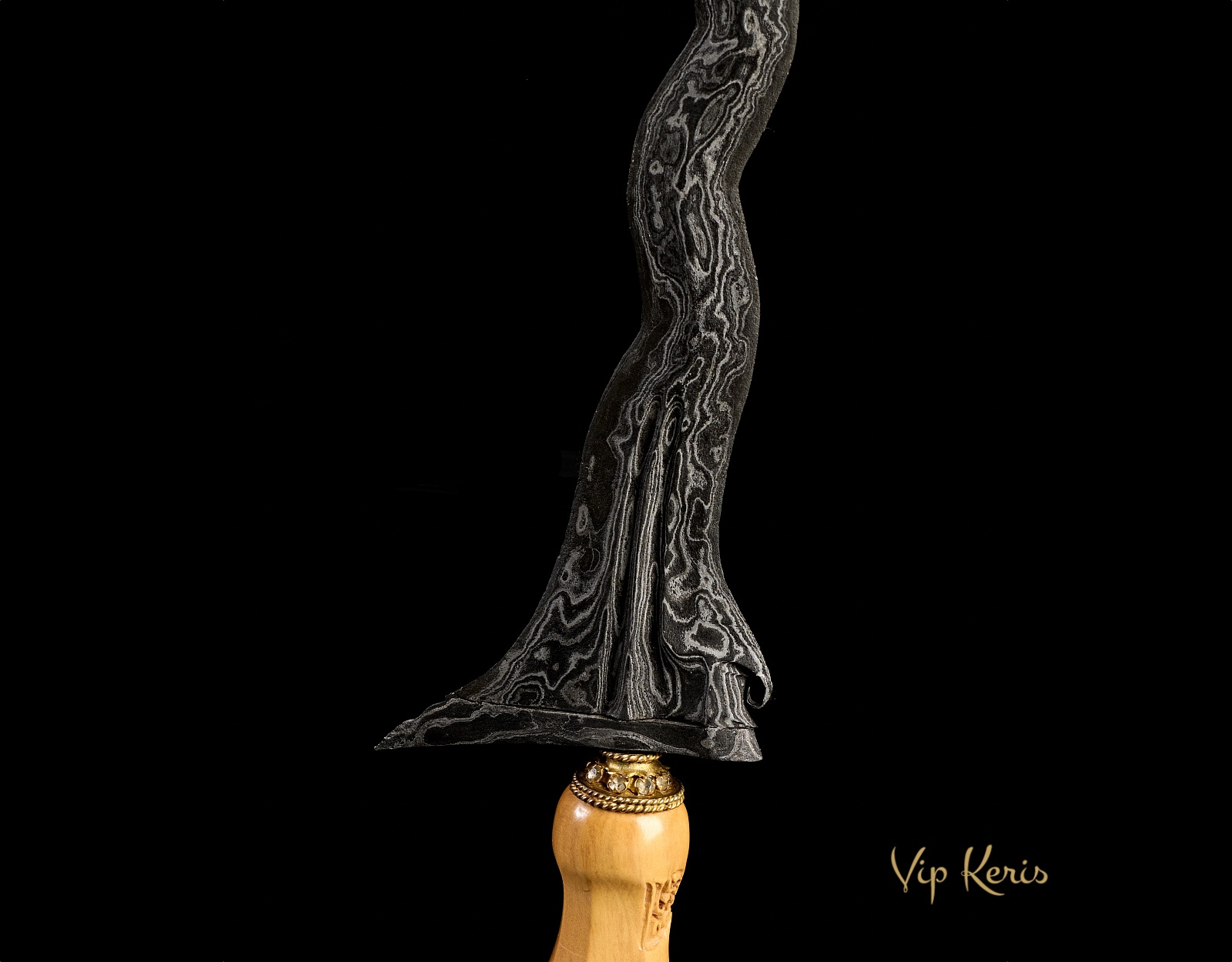 Пламевидный кинжал Крис Sengkelat Luk13, 3/15Ба фото VipKeris